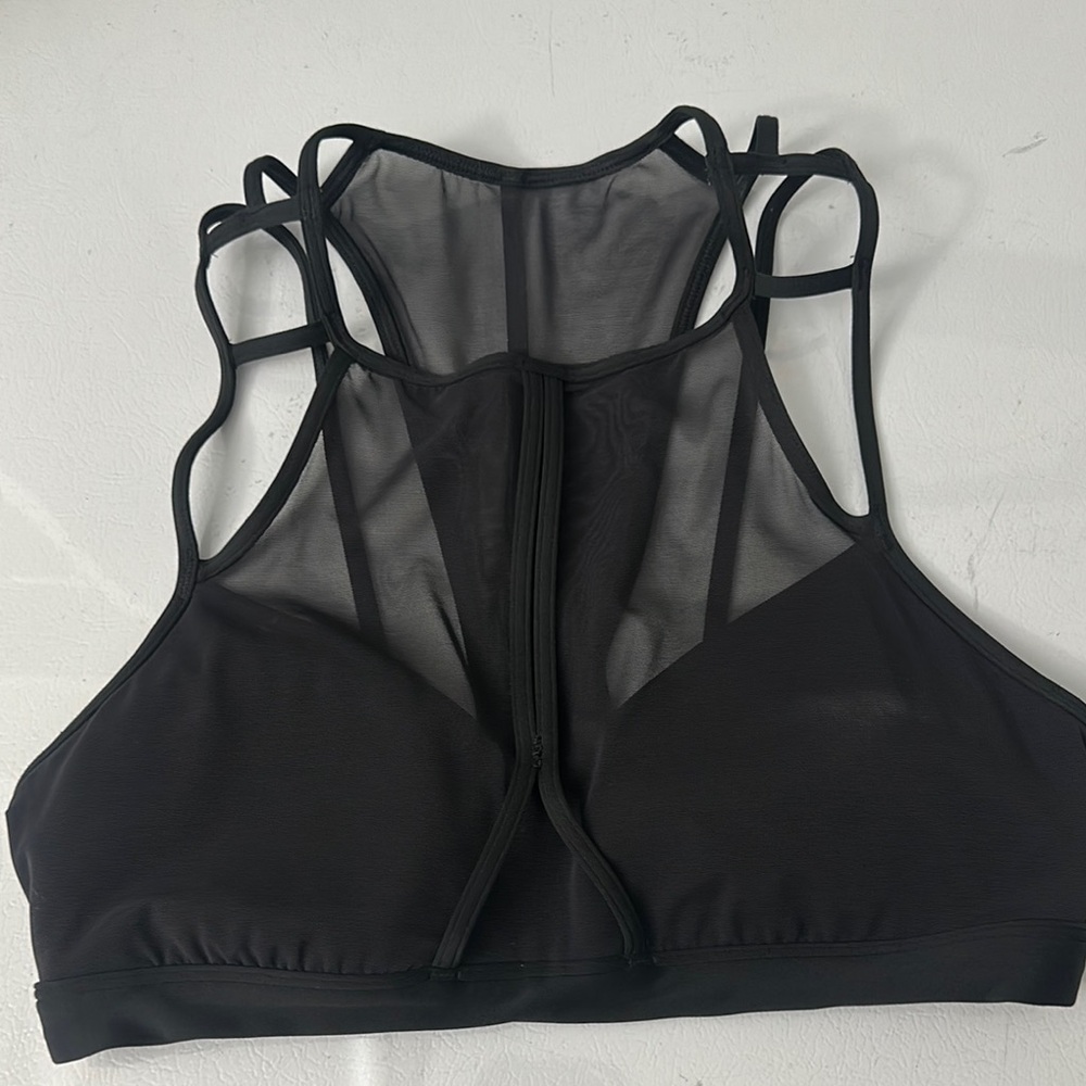 Reebok Black Mesh Sports Bra
